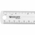 Acme United Westcott Shatterproof Plastic Ruler, Clear, 12 / Box, ACM45016BX