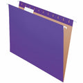 Business Source 1/5 Tab Cut Letter Hanging Folder, Purple, 25 / Box, BSN14120