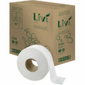 Solaris Paper Livi Jumbo Bath Tissue, Bright White, 12 / Carton, SOL23725