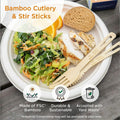 World Centric Compostable Bamboo Stir Sticks, Natural, 10000 / Carton, WORSRBB75