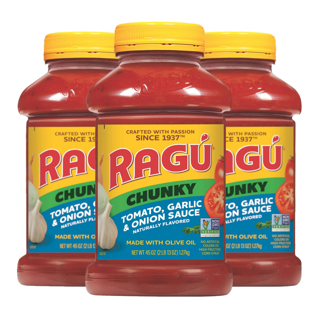 Ragu Chunky Tomato, Garlic and Onion Pasta Sauce 3-pack
