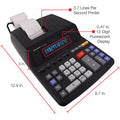 Sharp Calculators EL-2196BL 12-Digit Printing Calculator, Black, SHREL2196BL