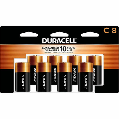 Duracell Coppertop Alkaline C Batteries, Black, 8 / Pack, DURMN14RT8Z