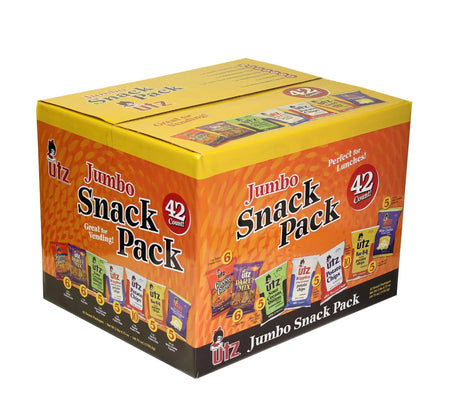 Utz Jumbo Snack Pack (42-Pack) | Classic Crunch Variety for Entertaining Utz