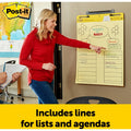 3M Post-it Self-Stick Easel Pads with Faint Rule, 25" x 30", 2 / Carton, MMM561