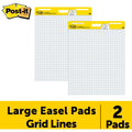 3M Post-it Self-Stick Easel Pad Value Pack, 25" x 30", 2 / Carton, MMM560