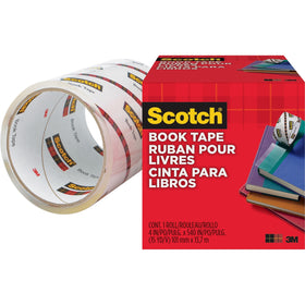 3M Scotch Book Tape, Clear, 1 Roll, MMM8454