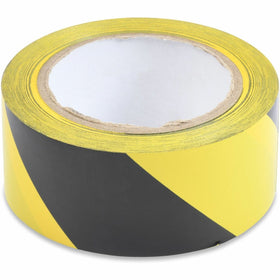 Tatco Hazard/Aisle Marking Tape, Black, 1 Roll, TCO14711