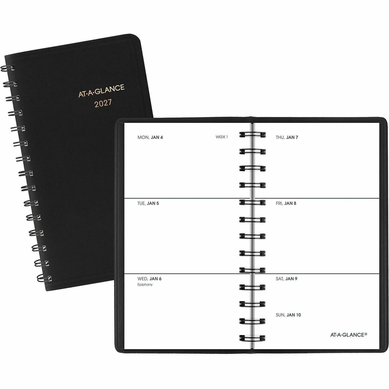 At-A-Glance Weekly Planner, Black, Pocket, 2 1/2" x 4 1/2", 1 Each