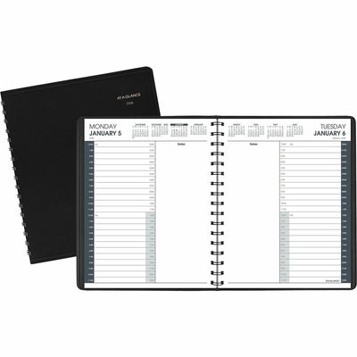 ACCO At-A-Glance 24-HourAppointment Book Planner, Black, 7", AAG7082405