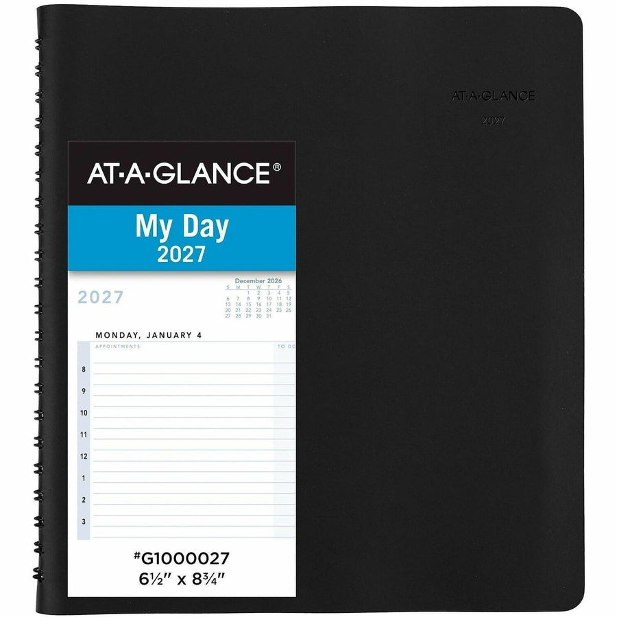 At-A-Glance Action PlannerAppointment Book Planner, 1 Year, Daily, January 2026 - December 2026, 6.5" x 8.75", Medium, Black, AAG70EP0305