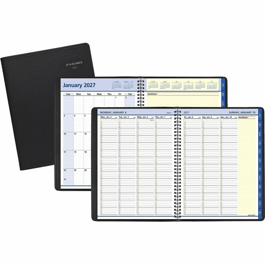 At-A-Glance QuickNotes Appointment Book Planner, 12 Month, Monthly, January 2026 - December 2026, 8.75" x 11", Large, Black, AAG7695005
