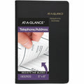 ACCO At-A-Glance Large Telephone/Address Book, Black, 5" Width, AAG8001105