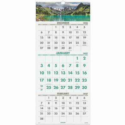 ACCO At-A-Glance Scenic 3-Month Wall Calendar, Multi, 12", AAGDMW50328