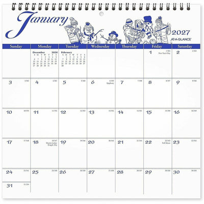 ACCO At-A-Glance Illustrator's EditionWall Calendar, White, 12", 12EA/CT — view 1