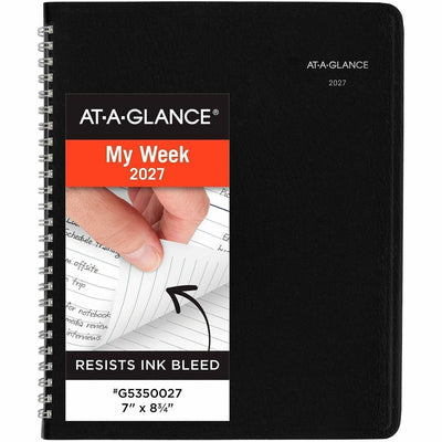 ACCO At-A-Glance DayMinder Block StylePlanner, Black, 6 7/8", 12EA/CT — view 1