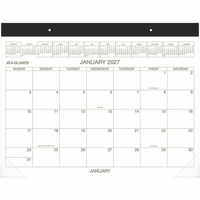 ACCO At-A-Glance 2-Color Desk Pad, Multi, 21 3/4", 12EA/CT — view 1
