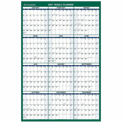ACCO At-A-Glance Vertical Reversible Erasable Wall Calendar, Gray, 24", AAGPM21028