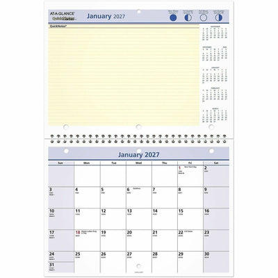 ACCO At-A-Glance QuickNotes Desk Wall Calendar, 11", AAGPM5028