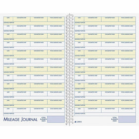 TOPS Adams Vehicle Mileage/Expense Journal Pocket, White, 5.50" Width x 8.50" Length, ABFAFR12