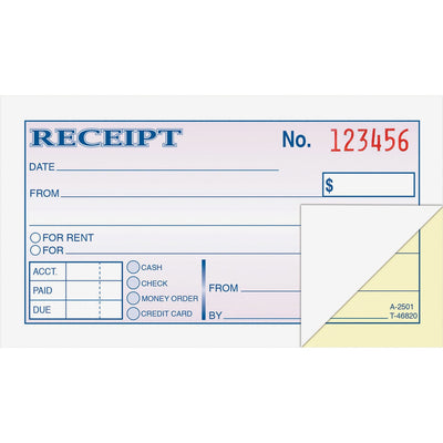 TOPS Adams Money/rent Receipt Books, White, ABFDC2501
