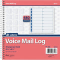 TOPS Adams Voice Mail Log Book, 7.50" Width x 8.50" Length, 2 / Pack, ABFS8714