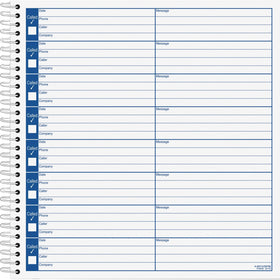 TOPS Adams Voice Mail Log Book, 7.50" Width x 8.50" Length, 2 / Pack, ABFS8714