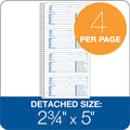 TOPS Adams Spiral Bound Phone Message Books, 5.25" Width x 11" Length, ABFSC115-4D