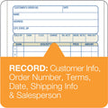TOPS Adams Carbonless 3-part Sales Order Books, White, 3.34" Width x 7.18" Length, ABFTC3705