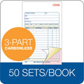 TOPS Adams Carbonless 3-part Sales Order Books, Pink, 4.18" Width x 7.18" Length, ABFTC4705
