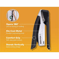 Amax Bostitch InPower Spring-Powered Antimicrobial Desktop Stapler, Black, ACI1110