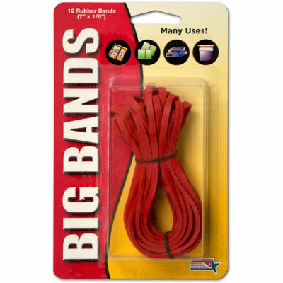 Alliance Rubber Company Alliance Rubber Big Bands Rubber Bands, Red, 12 / Pack, ALL00700