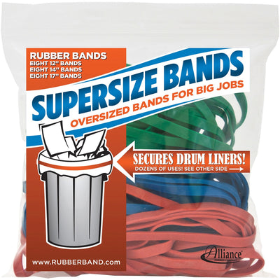 Alliance Rubber SuperSize Bands, Assorted, 24 / Pack, ALL08997