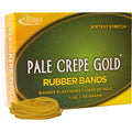 Alliance Rubber Company Alliance Rubber Pale Crepe Gold Rubber Bands, Golden Crepe, 669 / Box, ALL20169