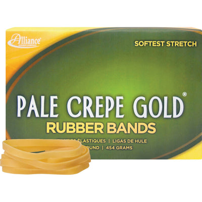 Alliance Rubber Pale Crepe Gold Rubber Bands, Golden Crepe, 1 Box — view 1