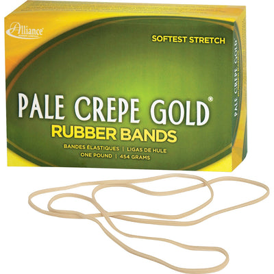 Alliance Rubber Pale Crepe Gold Rubber Bands, Golden Crepe, 300 / Box — view 1