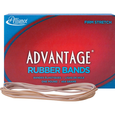 Alliance Rubber Company Alliance Rubber Advantage Rubber Bands, Natural Crepe, 1 Box, ALL27405