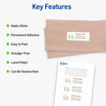 Avery Mini-Sheets(R) Address Labels, 1" x 2-5/8", 200 Labels (2160), White, 200 / Pack, AVE2160