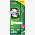 Avery Mini-Sheets File Folder Labels, 2/3" x 3-7/16", 300ct (2181), White, 300 / Pack, AVE2181