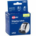 Avery Thermal Roll Labels 2-1/8"x4", 140 Shipping Labels-1 Roll (4153), Bright White, 140 / Box, AVE4153