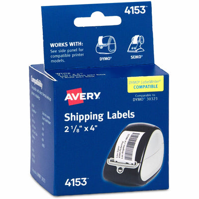 Avery Thermal Roll Labels 2-1/8"x4", 140 Shipping Labels-1 Roll ), Bright White, 140 / Box — view 1