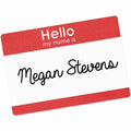 Avery Border Print/Write Hello Name Badges, Red, 100 / Pack, AVE5140