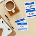 Avery Border Print/Write Hello Name Badges, Blue, 100 / Pack, AVE5141