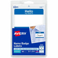 Avery Border Print/Write Hello Name Badges, Blue, 100 / Pack, AVE5141