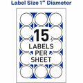 Avery Printable Mailing Seals, Clear, 1" Diameter, 480 Labels (5248), 1 Pack, AVE05248