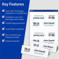 Avery Tent Cards, 2-1/2" x 8-1/2", Embossed Border, 100ct (5305), White, 100 / Box, AVE5305