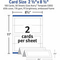 Avery Tent Cards, 2-1/2" x 8-1/2", Embossed Border, 100ct (5305), White, 100 / Box, AVE5305