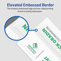 Avery Tent Cards, 3.5" x 11", Embossed Border, 50ct (5309), White, 3 1/2" x 11", 50 / Box, AVE5309