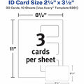 Avery Self-laminating ID Cards, White, 30 / Box, AVE5361