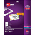 Avery Self-laminating ID Cards, White, 30 / Box, AVE5361